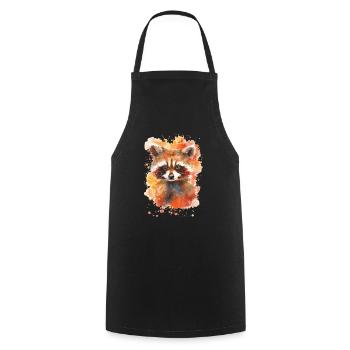 Raton laveur - Tablier de cuisine - noir - Devant - AI Model Male 185 dark (185cm)