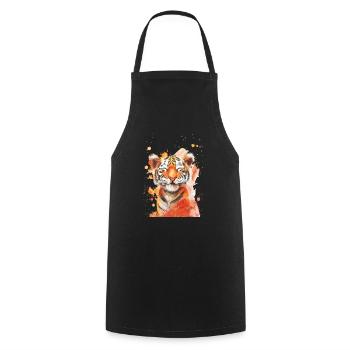 Tigre - Tablier de cuisine - noir - Devant - AI Model Male 185 dark (185cm)