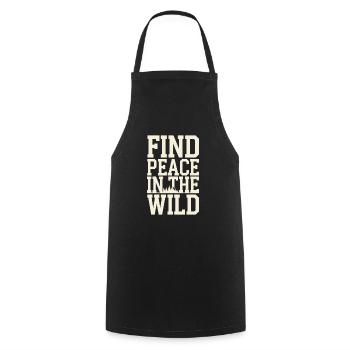 Nature Healing and Wellness Connection Through - Cooking Apron - black - Front - AI Model Male 185 dark (185cm)