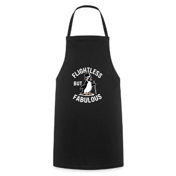Flightless But Fabulous Penguin Adventure - Cooking Apron - black - Front - AI Model Male 185 dark (185cm)