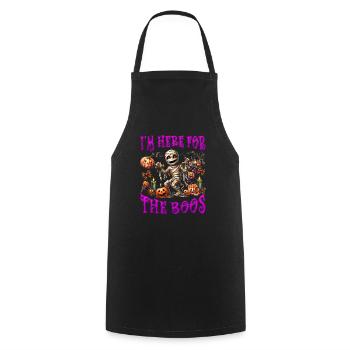 Halloween Party I'M HERE FOR THE BOOS Funny - Cooking Apron - black - Front - AI Model Male 185 dark (185cm)