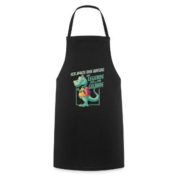 I'm taking off – T-Rex Kita graduates - Cooking Apron - black - Front - AI Model Male 185 dark (185cm)