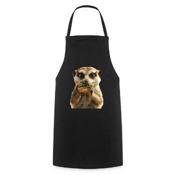 Meerkat - Cooking Apron - black - Front - AI Model Male 185 dark (185cm)