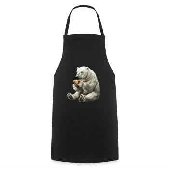 Polar bear - Cooking Apron - black - Front - AI Model Male 185 dark (185cm)