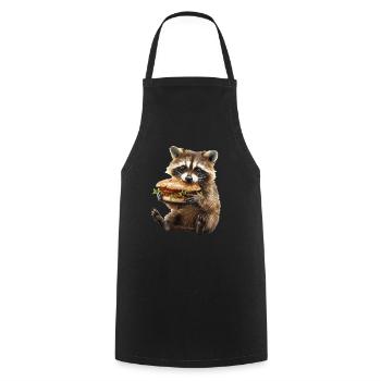 Raton laveur - Tablier de cuisine - noir - Devant - AI Model Male 185 dark (185cm)