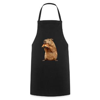 Capybara - Cooking Apron - black - Front - AI Model Male 185 dark (185cm)