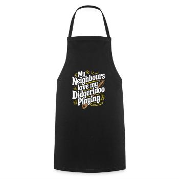 Didgeridoo Player Embracing Aboriginal Instrument - Cooking Apron - black - Front - AI Model Male 185 dark (185cm)