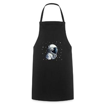 Astronaut - Kochschürze - Schwarz - Vorne - AI Model Male 185 dark (185cm)