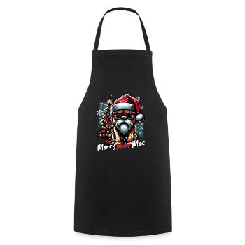 Père Noël Chien Noël Hommes et femmes - Tablier de cuisine - noir - Devant - AI Model Male 185 dark (185cm)