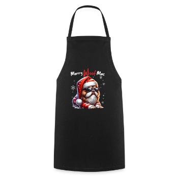 Père Noël Chien Noël Hommes et femmes - Tablier de cuisine - noir - Devant - AI Model Male 185 dark (185cm)