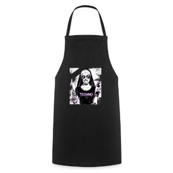 Rebellious Nun Techno Party Hardstyle - Tablier de cuisine - noir - Devant - AI Model Male 185 dark (185cm)