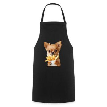 Chihuahua - Tablier de cuisine - noir - Devant - AI Model Male 185 dark (185cm)