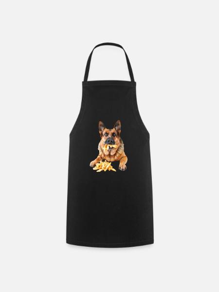 German Shepherd - Cooking Apron - black