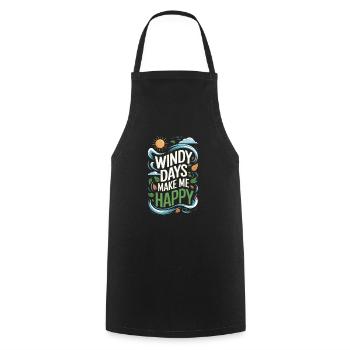 Observateur de tempêtes et météorologue amateur de météo - Tablier de cuisine - noir - Devant - AI Model Male 185 dark (185cm)