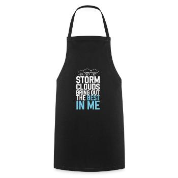 Observateur de tempêtes et météorologue amateur de météo - Tablier de cuisine - noir - Devant - AI Model Male 185 dark (185cm)