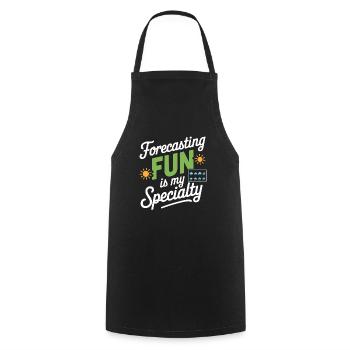 Observateur de tempêtes et météorologue amateur de météo - Tablier de cuisine - noir - Devant - AI Model Male 185 dark (185cm)