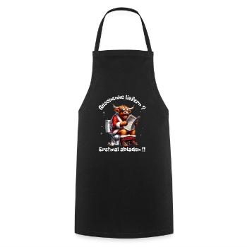 Père Noël Noël Hommes et femmes - Tablier de cuisine - noir - Devant - AI Model Male 185 dark (185cm)