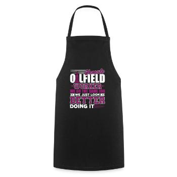 Oilfield Worker Female Oilfield Worker - Cooking Apron - black - Front - AI Model Male 185 dark (185cm)