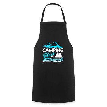 Camping Hair Don't Care - Cooking Apron - black - Front - AI Model Male 185 dark (185cm)
