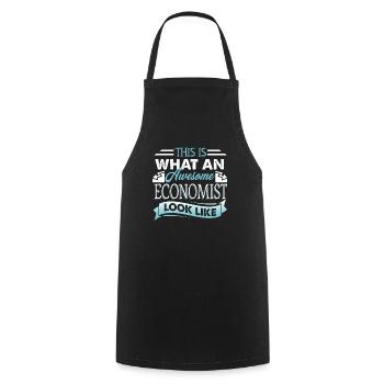 This Is What An Awesome Economist Look Like - Cooking Apron - black - Front - AI Model Male 185 dark (185cm)