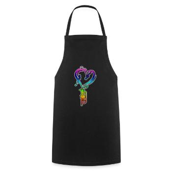 Trumpet Rainbow Colorful - Cooking Apron - black - Front - AI Model Male 185 dark (185cm)