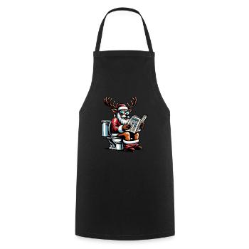 Santa Claus Christmas Men & Women - Cooking Apron - black - Front - AI Model Male 185 dark (185cm)