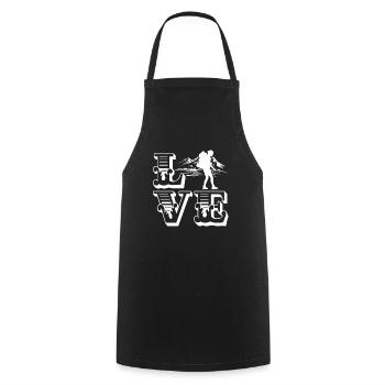 Backpacking Love Backpacking - Cooking Apron - black - Front - AI Model Male 185 dark (185cm)