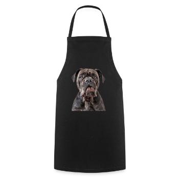 Cane Corso - Kochschürze - Schwarz - Vorne - AI Model Male 185 dark (185cm)