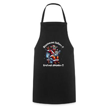 Père Noël Noël Hommes et femmes - Tablier de cuisine - noir - Devant - AI Model Male 185 dark (185cm)