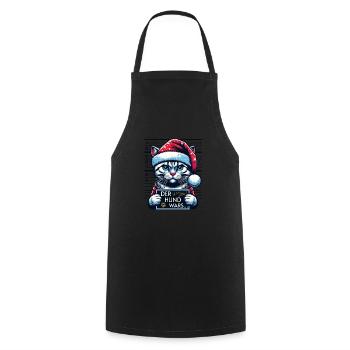 Santa Claus Funny Cats Christmas - Cooking Apron - black - Front - AI Model Male 185 dark (185cm)