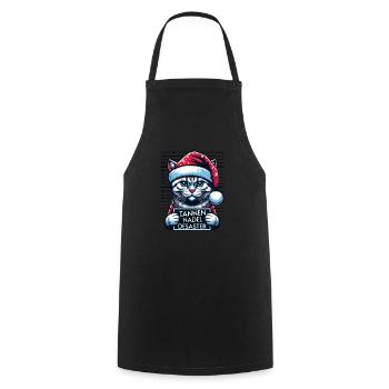 Santa Claus Funny Cats Christmas - Cooking Apron - black - Front - AI Model Male 185 dark (185cm)