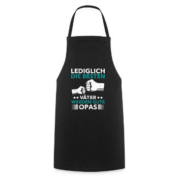 Opi LEDIGLICH DIE BESTEN VÄTER WERDEN GUTE - Kochschürze - Schwarz - Vorne - AI Model Male 185 dark (185cm)