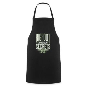 Bigfoot croyant Sasquatch Cryptide Créature de la forêt - Tablier de cuisine - noir - Devant - AI Model Male 185 dark (185cm)