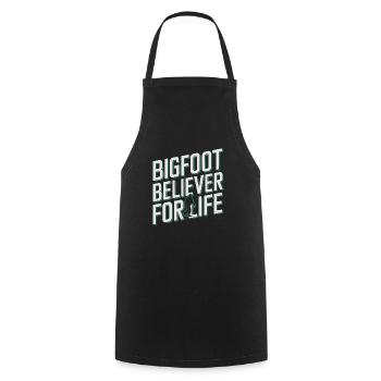 Bigfoot croyant Sasquatch Cryptide Créature de la forêt - Tablier de cuisine - noir - Devant - AI Model Male 185 dark (185cm)