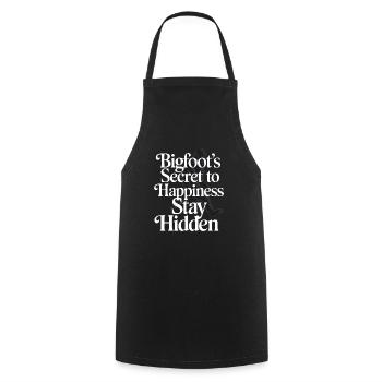 Bigfoot croyant Sasquatch Cryptide Créature de la forêt - Tablier de cuisine - noir - Devant - AI Model Male 185 dark (185cm)