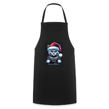 Santa Claus Christmas Funny Cats Mugshot - Cooking Apron - black - Front - AI Model Male 185 dark (185cm)