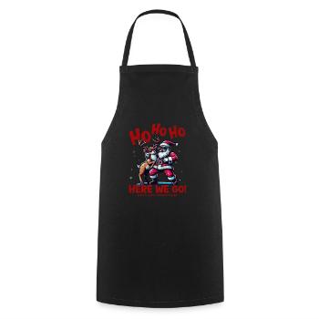 Santa Claus is dancing on xmas Christmas funny - Kochschürze - Schwarz - Vorne - AI Model Male 185 dark (185cm)