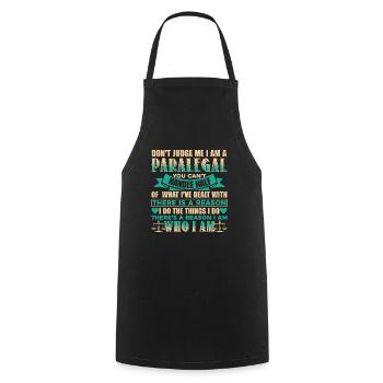 Paralegal Don't Judge Paralegal - Cooking Apron - black - Front - AI Model Male 185 dark (185cm)