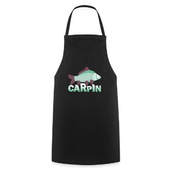 Awesome Carp - Cooking Apron - black - Front - AI Model Male 185 dark (185cm)