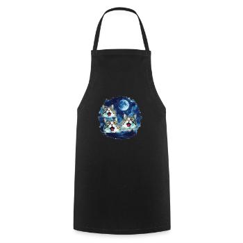 La vie est meilleure avec les chats - Tablier de cuisine - noir - Devant - AI Model Male 185 dark (185cm)