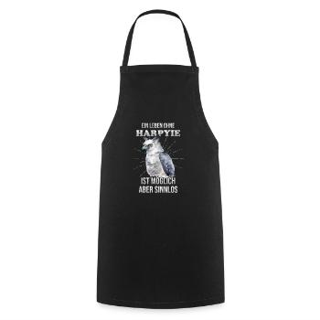 Harpyie Spruch Tshirt | Cooles Vogel Greifvogel | - Kochschürze - Schwarz - Vorne - AI Model Male 185 dark (185cm)