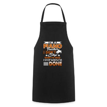 I'm A Piano Teacher - Cooking Apron - black - Front - AI Model Male 185 dark (185cm)