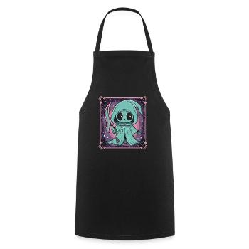 Kawaii Reaper Pastel Goth Cute Anime - Kochschürze - Schwarz - Vorne - AI Model Male 185 dark (185cm)