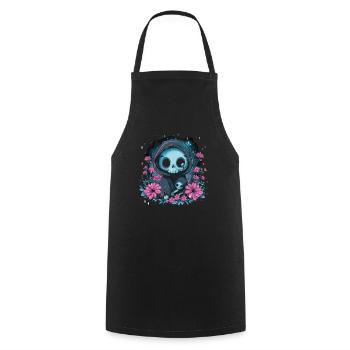 Kawaii Reaper Pastel Goth Cute Anime - Kochschürze - Schwarz - Vorne - AI Model Male 185 dark (185cm)