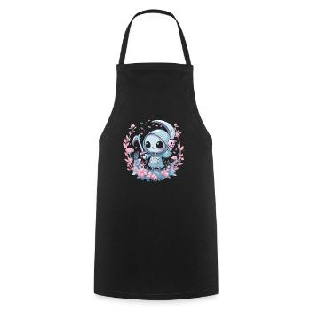 Kawaii Reaper Pastel Goth Cute Anime - Kochschürze - Schwarz - Vorne - AI Model Male 185 dark (185cm)