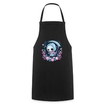 Kawaii Reaper Pastel Goth Cute Anime - Kochschürze - Schwarz - Vorne - AI Model Male 185 dark (185cm)