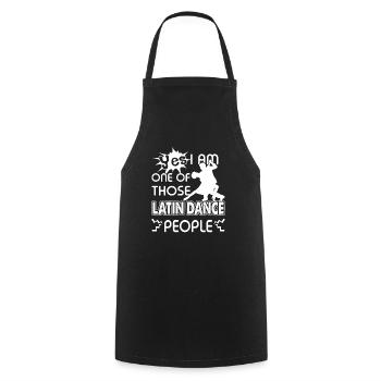 Yes I Am One Of Those Latin Dance People - Cooking Apron - black - Front - AI Model Male 185 dark (185cm)