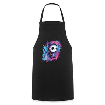 Kawaii Reaper Pastel Goth Cute Anime - Kochschürze - Schwarz - Vorne - AI Model Male 185 dark (185cm)