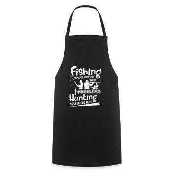 Hunting Solves The Rest - Cooking Apron - black - Front - AI Model Male 185 dark (185cm)