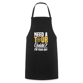 Need a guide? I'm your type - Cooking Apron - black - Front - AI Model Male 185 dark (185cm)